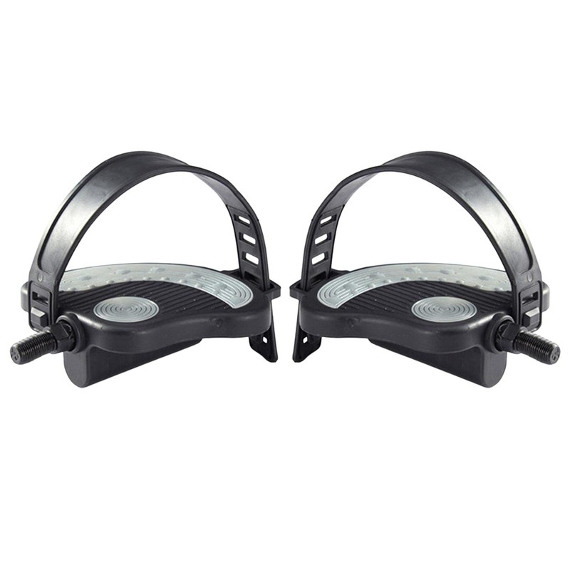 Amagogo 1 Pair of Exercise Bike Pedals with Straps Stationary