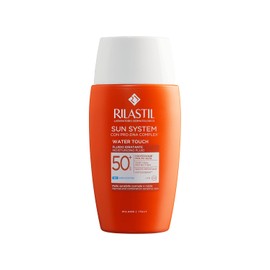 Rilastil Sun System Fotoprotector Water Touch SPF50+, Protector Solar Facial Ligero de Base Acuosa, Resistente al Agua - 50 ml