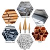 3 Pcs HSS Step Drill Bit Set, 4mm-12/20/32mm High Speed