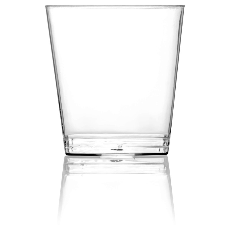 DecorRack 1 Oz Shot Glasses, 80 Hard Clear Plastic Shot