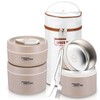 mekueeex 3 Pcs Portable Insulated Lunch Container Set for Adult,