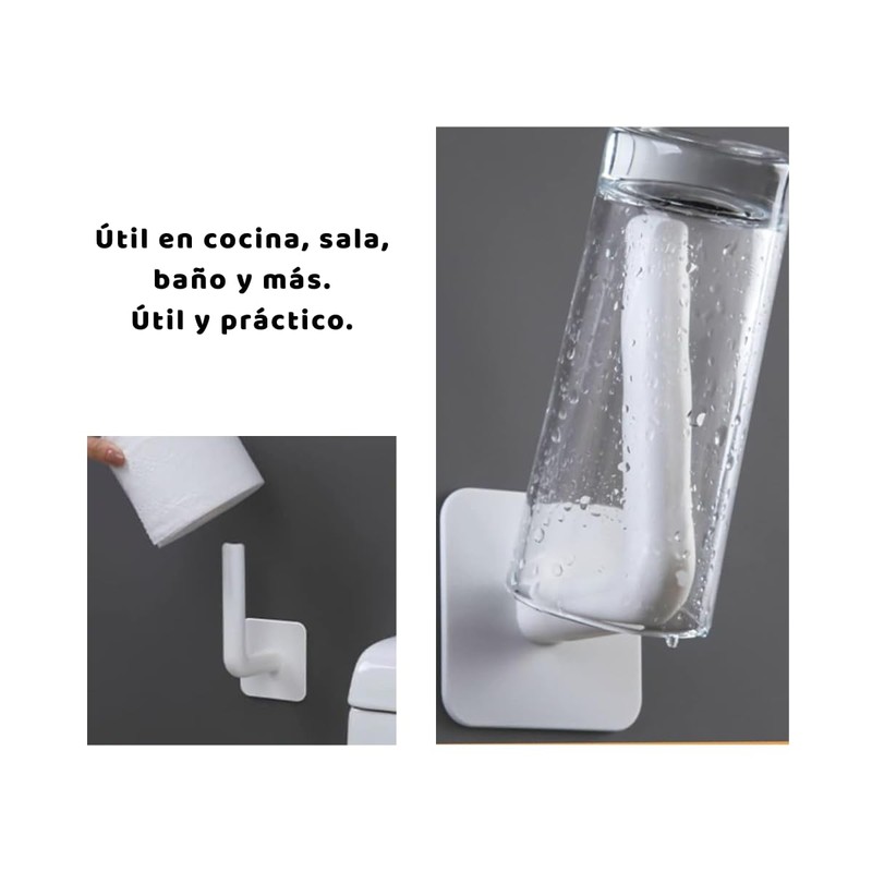 UNIVERSOENLÍNEA.COM | 4pz Ganchos Adhesivos para Pared, para Gorras, Bolsos,