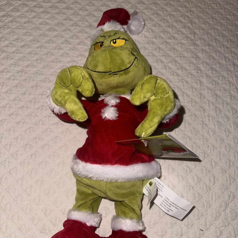 Gemmy 2024 The Grinch ANIMATED 14" Plush Gemmy Heart Hands
