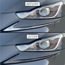 SlickMod PreCut Vinyl Smoke Tint for 2017-2020 Lexus is 200t 300 350 Headlight (35% Light Smoke, 3. DRL Turn Signal)
