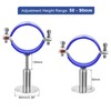 sourcing map Stainless Steel Pipe Supports Wall Mount Ceiling Mount