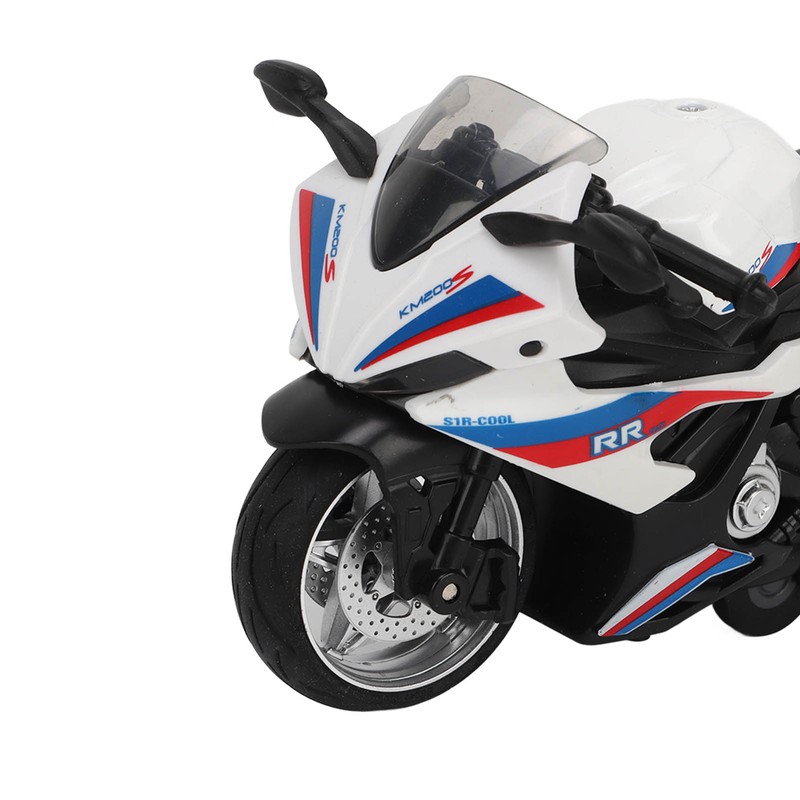 Kids Pull Back Motorcycle Toy Sound Light Effects High Simulation