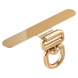 NYANDELMO Smartphone Strap Holder, Rotating, Ultra Thin 0.07 inches (0.18 mm), 1 Piece, gold