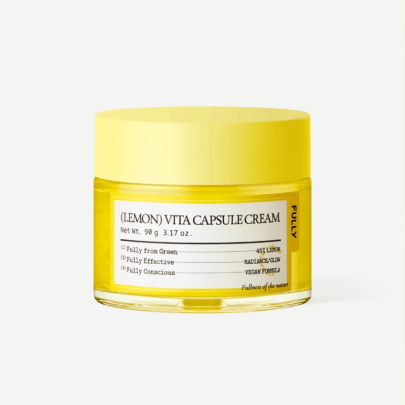 pulley Fully Lemon Vita Capsule Moisture Cream 90ml Transparent Glowing
