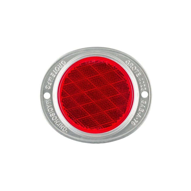 Grote 40232 Red Aluminum Two-Hole Mounting Reflector
