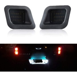 Gempro LED License Plate Light Lamp Assembly Replacement For 2003-2018 Dodge RAM 1500 2500 3500 Pickup Truck, 6000K Xenon White LED Lights