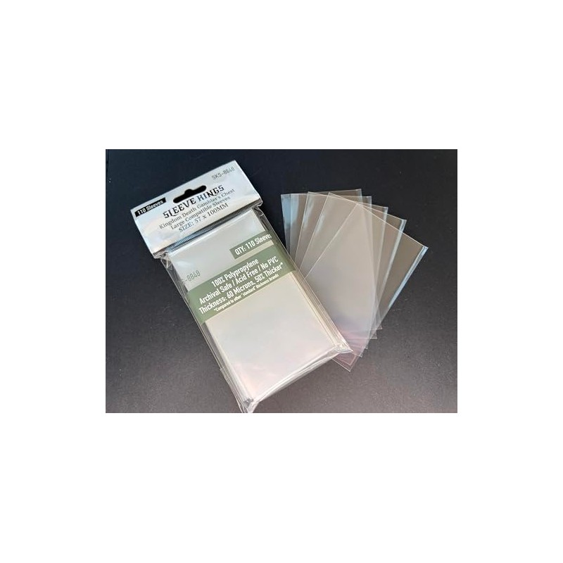 Premium Card Sleeves: 'Kingdom Death Gambler's Chest" Large Compatible Sleeves