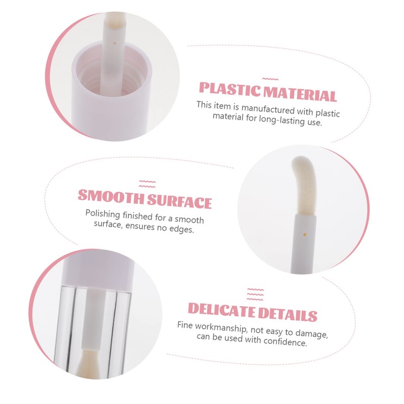 GRIRIW 12pcs Small Lip Gloss Tubes Refillable Containers for Lip