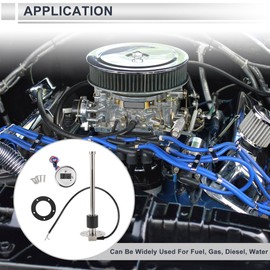 RATCHROLL 1 Set Fuel Sending Unit and Gauge Kit 9.06" Length Boat Fuel Sending Unit Marine Fuel Sender Unit Silver Tone Black White Metal 240-33 Ohm
