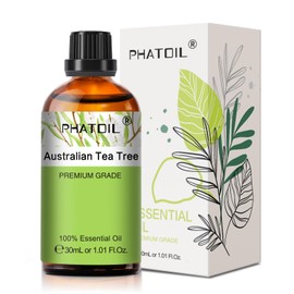Australian Tea Tree 1.01fl.oz Essential Oil, PHATOIL Pure Aromatherapy Oils for Diffuser, Humidifier, Perfect for DIY Soap, Candle, Bath Bombs Making(30ml)