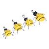 4Pcs/Set Wrought Iron Bee Decoration Wall Hanging 3 Dimensional Bee
