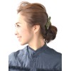 VINGTAINE H-807-BK Basic Ribbon Barrette Classical Square Ribbon Hair Accessories,