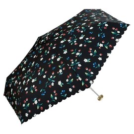 [2024] Wpc. Rain Umbrella, Folding Umbrella, Strawberry Garden, Mini Black, Rain or Shine, Ribs, 20.9 inches (53 cm), Women's, Strawberry, Girly, Retro, Cute, Stylish, Pouch, Umbrella Case, Work or