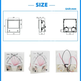 Eujgoov Cross Needle SWR/Watt Meter, Double Needle 60/300W Dual Band Standing- Meter with Backlight