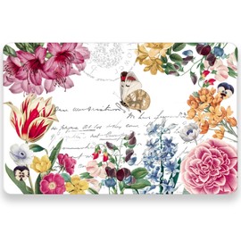 WRAPAHOLIC 50 Sheets Colorful Floral Paper Place Mats - 11 x 17 Inch Disposable Placemat Spring Summer Decorative Paper Table Mats for Dinner Table Setting Wedding Party Supplies