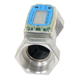 findmall 2 Inch Electronic Turbine Flowmeter, 15.8-132 Gpm Blue Fit for Diesel, Gasoline, Kerosene, Methanol, Water