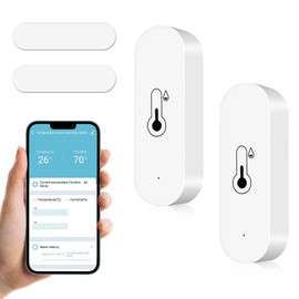 LURICO WiFi Hygrometer Thermometer for Indoor and Outdoor Use, Compatible with Alexa and Google Speakers, Temperature and Humidity Sensor with App Remote Control Smart Hygrometer Monitor