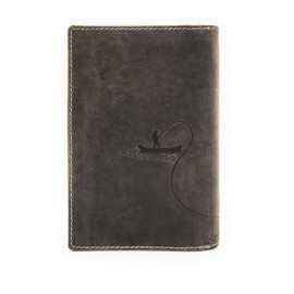 Genuine Leather Case Document Folder for Fishing Licence, Severely Disabled ID, Passport, Gun Licence, Hunting Licence, Vaccination Card etc., vintage, Classic