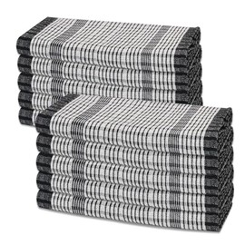 LinenWeave Pack of 10 Tea Towels-100% Cotton 45 x 70 cm -Super Absorbent Tea Towel- Machine Washable Kitchen Towel-Tea towels for kitchen (10towelsC)