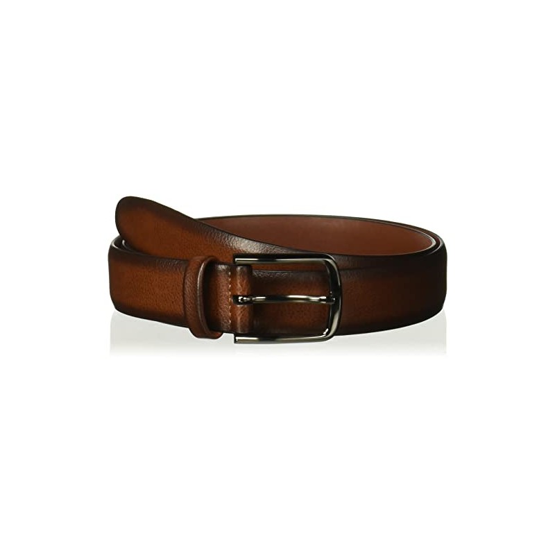 Perry Ellis Portfolio Park Ave - Cinturón para hombre, marrón