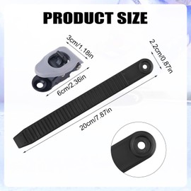 2pcs Snowboard Ankle Ladder Strap Binding Replacement with Black Strap Buckles, Ski Bindings High Elastic Ankle Strap Durable Snowboard Binding Parts for Snowboard Enthusiasts