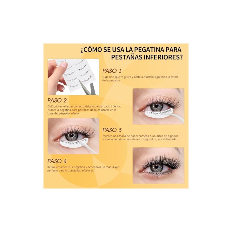 Pestañas Magnéticas QUEWEL, 4 pares, pestañas postizas magneticas