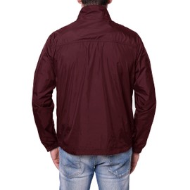 TRAILSIDE SUPPLY CO. Mens Windbreaker Jackets Lightweight Packable Jacket,Windproof and Dustproof Merlot size Large