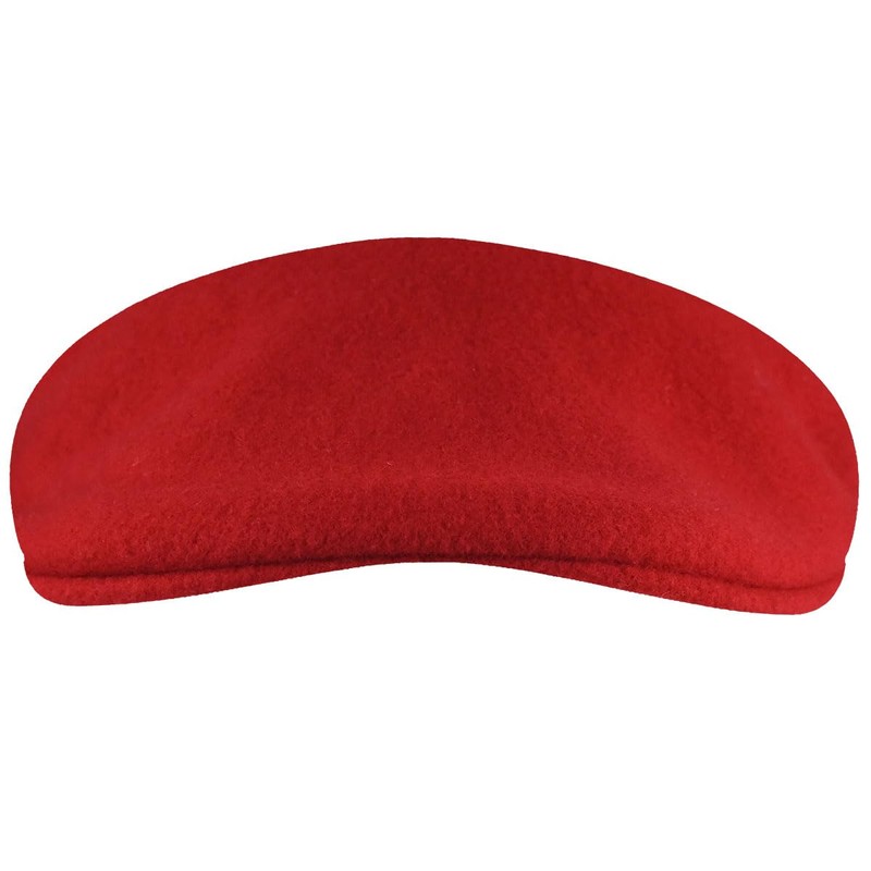 Kangol Men's Wool 504 Flat Cap (Wool 504) - red,