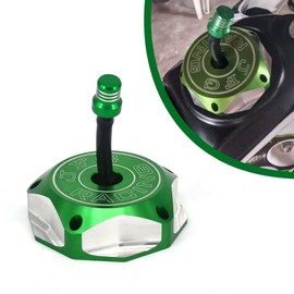 JFG RACING Billet Gas Fuel Tank Cap Cover for KX85 KX100 14-23/KX250 05-08 19-23/KLX110L 10-20/KX250F KX450F 06-18/KX450 19-23/KLX450R 08-15 18-19/KFX450R 08-23-Green