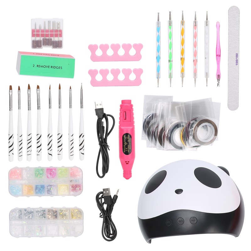 12Pcs Nail Art Kit Rhinestones Dotting Pen Nail Drill Pen