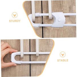 Operitacx Safety Lock U Shaped Cabinet Latch for Proofing Durable Design Easy to Install for Cabinets Refrigerators Childproof Home Safety
