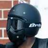 Birdz Eyewear Skylark Motorcycle Goggles Removable Face Mask Black Frames