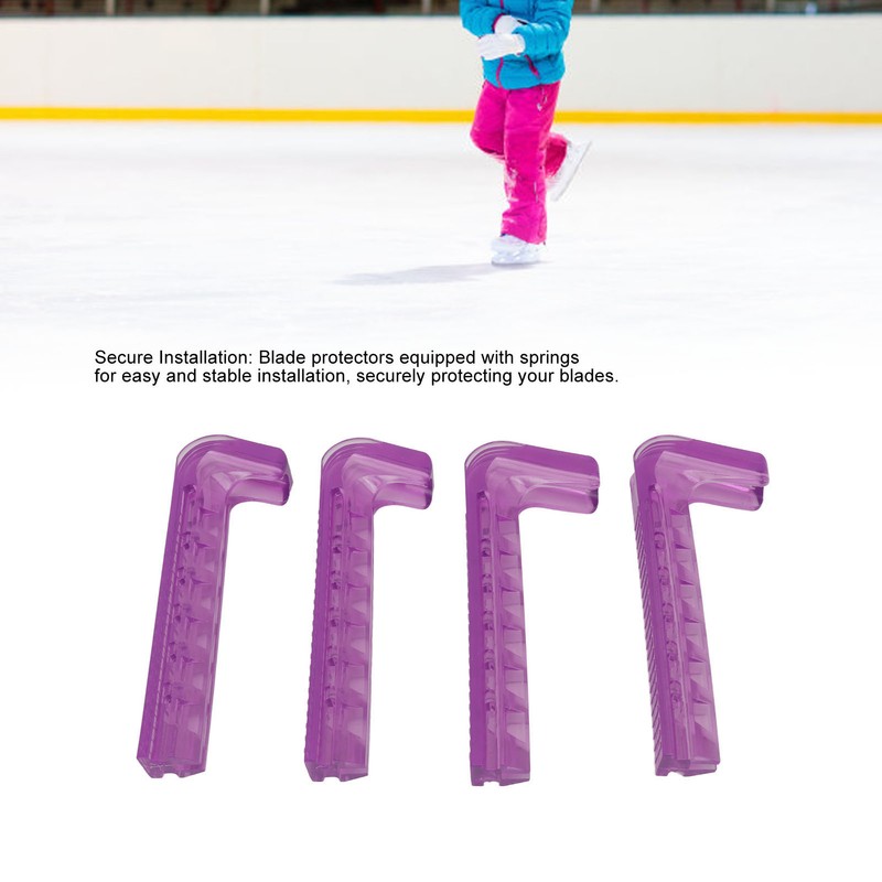 2Pair Ice Skate Guards Hockey Shoe Blade Cover Adjustable Silicone