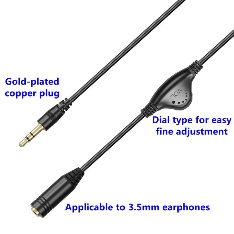 PChero 3.5mm Male to Female Stereo Audio Extension Adapter Cable