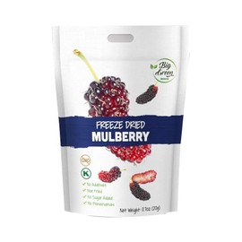 Freeze Dried Mulberries - Natural Snack, No Added Sugar, Vegan & Gluten-Free, Antioxidant-Rich Superfood for Snacking, Smoothies, and Baking (12 Pack)
