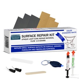 Granite Repair Kit (White) I Suitable for Most Repairs I Also for Tile, Porcelain, Countertop, Fiberglass & Ceramic Surfaces I Fix Broken Chips & Cracks in Minutes