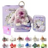 MINGRI Soft Bunny Keychain with Tin,Cute Plush Keychain Rabbit for