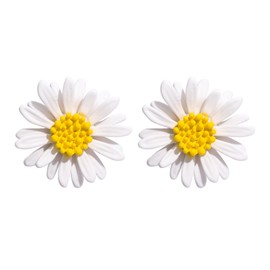Daisy Flower Earrings Yellow Flower Stud Earrings Cute Chrysanthemum Stud Earring Sunflower Stud Earring for Women Jewelry Gifts