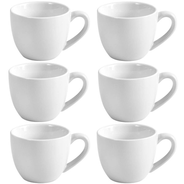 homEdge Procelain Espresso Cup, 3 Ounces / 90 ml Demitasse for Espresso, Tea- White