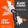 REXBETI 6 Pack Retractable Folding Utility Knife, SK5 Heavy Duty