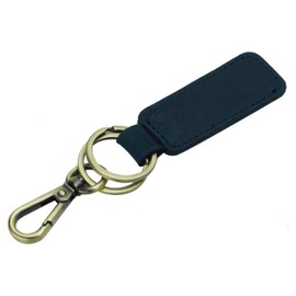 KOYOKOMA Genuine Leather Key Ring, Nascan Cowhide Leather, Stylish, Lightweight, Men's, Women's, Present, Key, peacock blue