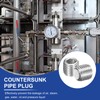 PATIKIL 5pcs 304 Stainless Steel Pipe Plug M10 x 1