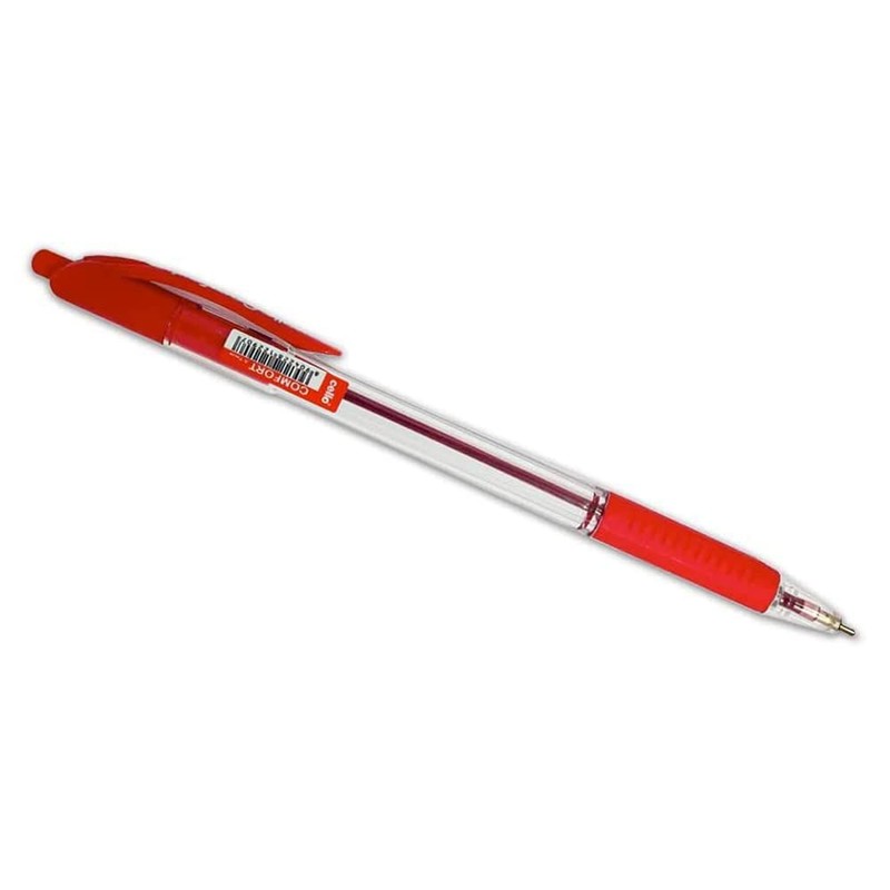 Cello Ballpoint Red Pen, Pack of 12 Ballpoint Pens, Smooth