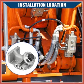 ACROPIX 3/8" NPT 1-14" Diesel Fuel Filter Mounting Base/Hand Priming Pump Mounting Base/Durable/Metal / 1 Pc/Silver Tone Car Parts