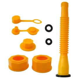 Gas Can Spout Kit for 1/2/5/10 Gal Replacement of Old Tanks Includes Nozzle, Vent caps, Rubber Gasket, Auxiliary Base Cap