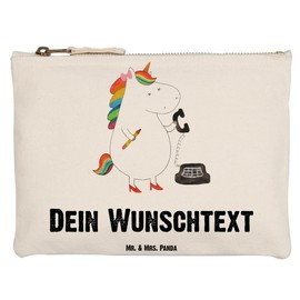 Mr. & Mrs. Panda Personalisierte Schminktasche Einhorn Sekretärin Grösse XL Große - Personalisierte Geschenke, Bürokraft, Steuerkanzlei,